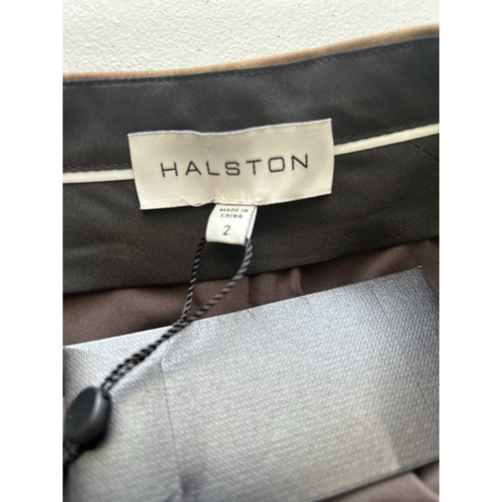 HALSTON Jett Trousers Sequin Java Brown Size 2 New with Tags High Rise Luxury - Picture 6 of 11